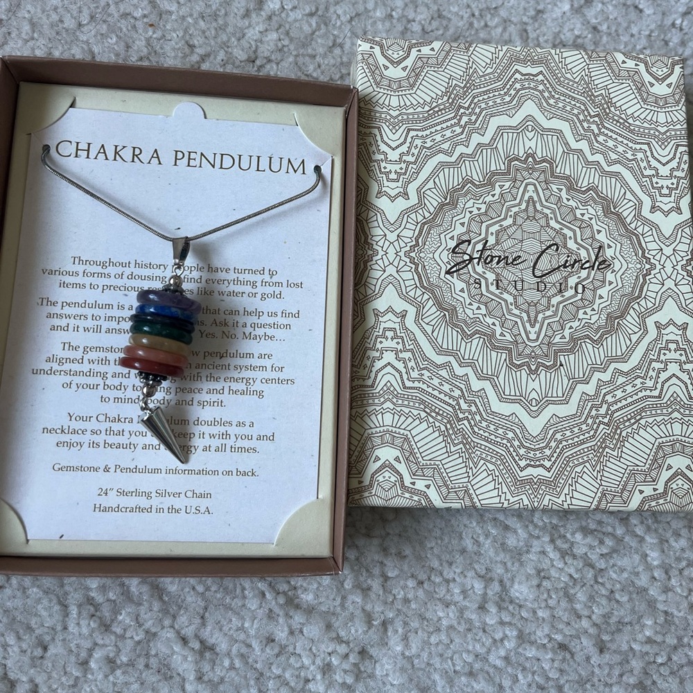 Chakra pendulum necklace